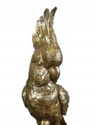 FIGURKA PAPUGA ZŁOTA NA PODSTAWIE