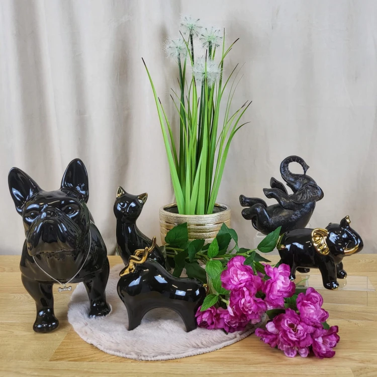 FIGURKA BYK CZARNO ZŁOTY MINIMALISTYCZNY ELEGANCKI