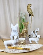 DREWNIANA PODKŁADKA DEKORACYJNA LIŚĆ ZŁOTY