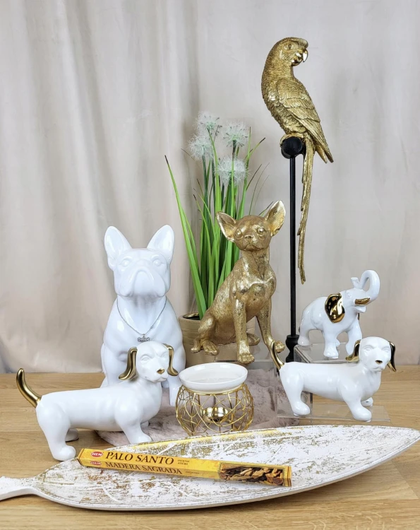 DREWNIANA PODKŁADKA DEKORACYJNA LIŚĆ ZŁOTY