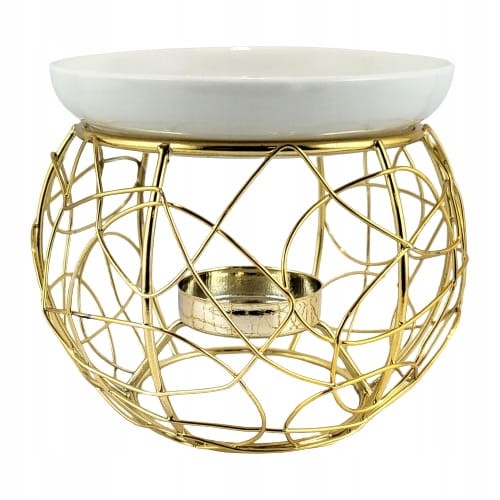 KOMINEK ZAPACHOWY NA OLEJKI ŚWIECZNIK ZŁOTY