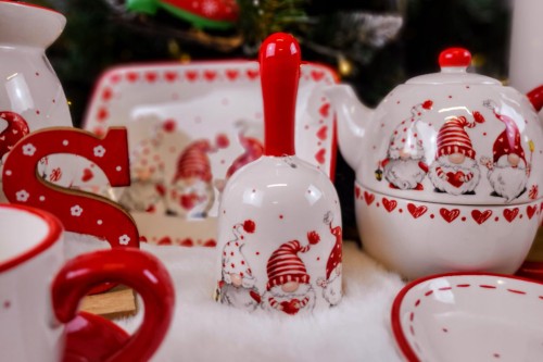 CERAMICZNY DZWONEK MIKOŁAJE KRASNALE ŚWIĘTA