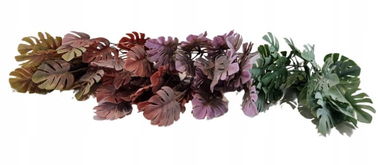 SZTUCZNA ROŚLINA MONSTERA MIX 4 KOLORY - 1 bukiet