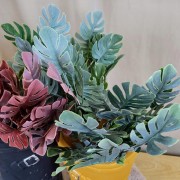 SZTUCZNA ROŚLINA MONSTERA MIX 4 KOLORY - 1 bukiet