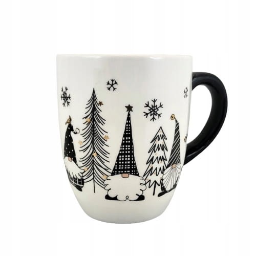 CERAMICZNY KUBEK ŚWIĄTECZNY Z MIKOŁAJEM KRASNALEM