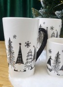 CERAMICZNY KUBEK ŚWIĄTECZNY Z MIKOŁAJEM KRASNALEM