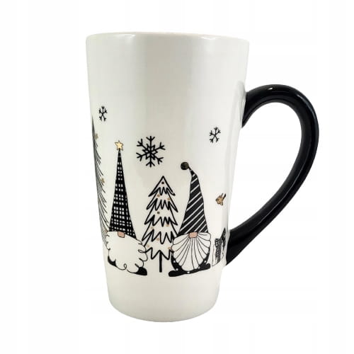 CERAMICZNY KUBEK ŚWIĄTECZNY Z MIKOŁAJEM KRASNALEM