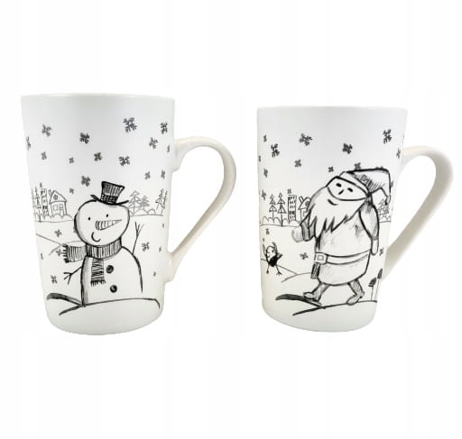 PORCELANOWY KUBEK Z BAŁWANEM 435 ML ŚWIĘTA