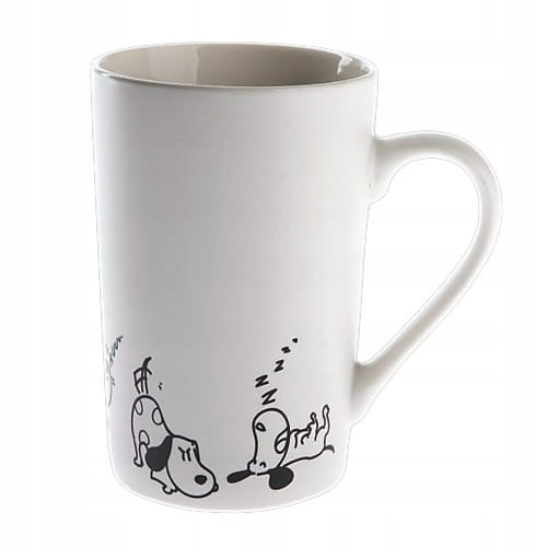 KUBEK PORCELANOWY Z PSAMI PIES  380 ML