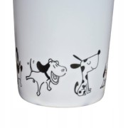 KUBEK PORCELANOWY Z PSAMI PIES  380 ML