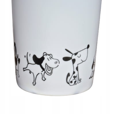 KUBEK PORCELANOWY Z PSAMI PIES  380 ML