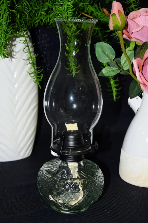 LAMPA NAFTOWA Z BAWEŁNIANYM KNOTEM 32,5 CM