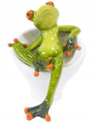 FIGURKA ŻABA W FOTELU