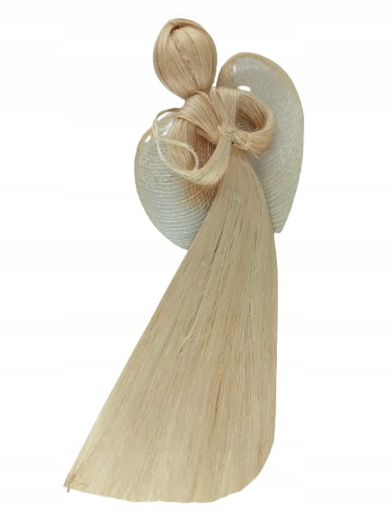 ZAWIESZKA ANIOŁ Z WŁÓKNA ABACA 32 CM