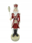 FIGURKA ŚWIĄTECZNA DZIADEK DO ORZECHÓW MIKOŁAJ CZERWONA 22,5 x 6,5 x 6,5 cm