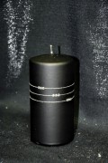 ŚWIECA KOLIA MAT CZARNY WALEC ŚREDNI 14CM