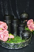 ŚWIECA KOLIA MAT CZARNY WALEC DUŻY 18CM