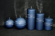 ŚWIECA KOLIA MAT WALEC GRANAT DUŻY 18CM