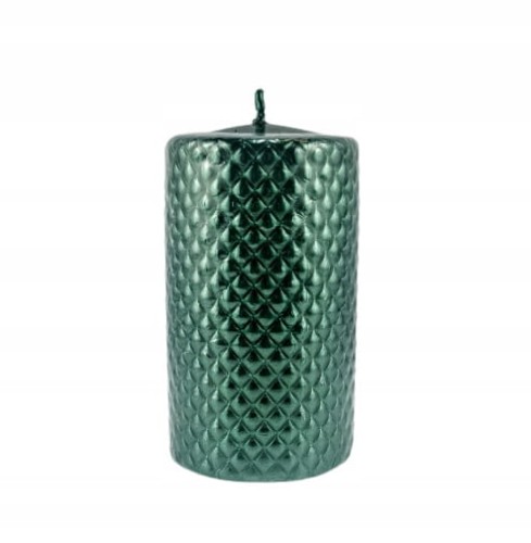 ŚWIECA OZDOBNA CADIZ WALEC DUŻY FI7 ZIELONY H11CM