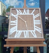 ZEGAR DREWNIANY KWADRATOWY