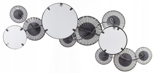 METALOWA DEKORACJA ŚCIENNA Z LUSTRAMI