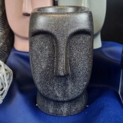 KOMINEK CERAMICZNY DO WOSKÓW LUB OLEJKÓW ZAPACHOWYCH TWARZ GRAFIT