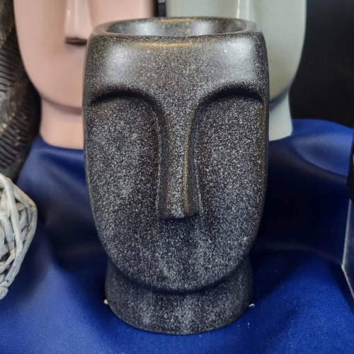 KOMINEK CERAMICZNY DO WOSKÓW LUB OLEJKÓW ZAPACHOWYCH TWARZ GRAFIT