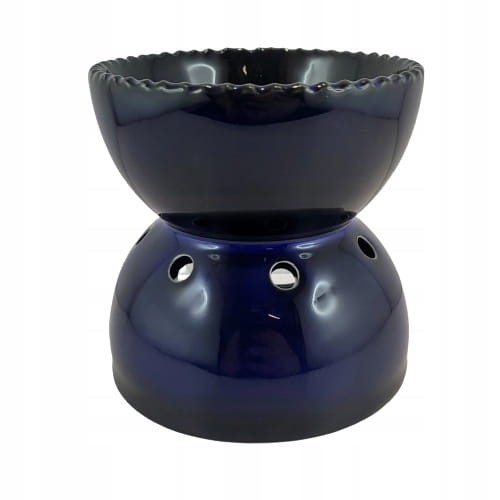 DUŻY GŁĘBOKI KOMINEK CERAMICZNY GRANATOWY GRANAT