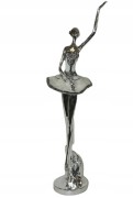 FIGURKA BALETNICA SREBRNO-PERŁOWA 50 CM