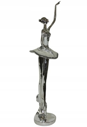 FIGURKA BALETNICA SREBRNO-PERŁOWA 50 CM