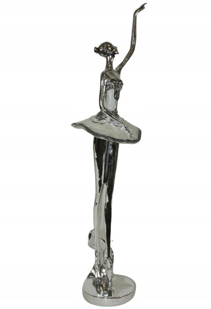 FIGURKA BALETNICA SREBRNO-PERŁOWA 50 CM