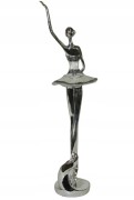FIGURKA BALETNICA SREBRNO-PERŁOWA 50 CM
