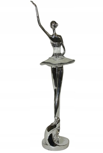 FIGURKA BALETNICA SREBRNO-PERŁOWA 50 CM