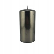 ŚWIECA LUSTRO WALEC H14CM GRAFITOWA