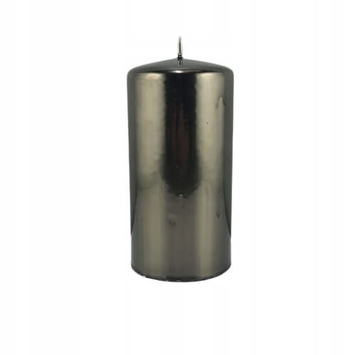 ŚWIECA LUSTRO WALEC H14CM GRAFITOWA