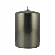 ŚWIECA LUSTRO WALEC H10CM GRAFITOWY