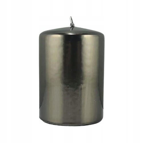 ŚWIECA LUSTRO WALEC H10CM GRAFITOWY