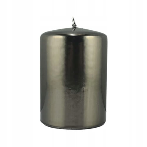 ŚWIECA LUSTRO WALEC H10CM GRAFITOWY