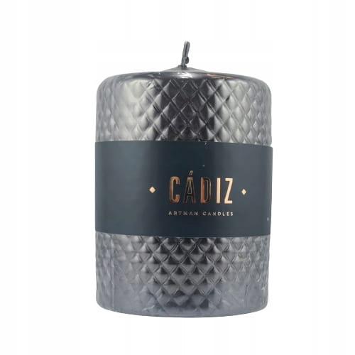 ŚWIECA CADIZ WALEC DUŻY FI9 CZARNY H11CM