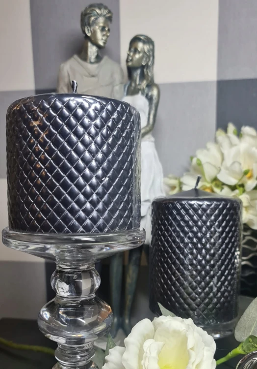 ŚWIECA CADIZ WALEC DUŻY FI9 CZARNY H11CM