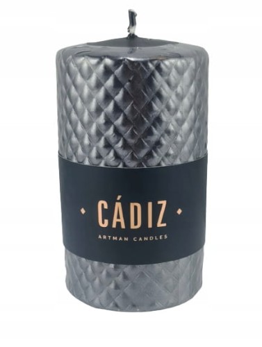 ŚWIECA CADIZ WALEC MAŁY FI7 CZARNY H11CM