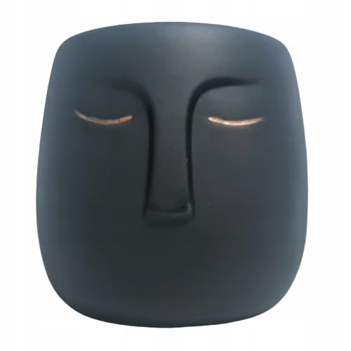 DONICZKA CERAMICZNA TWARZ CZARNA MAT h16,5CM