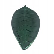 TALERZ OZDOBNY CERAMICZNY - LIŚĆ ZIELONY MAŁY