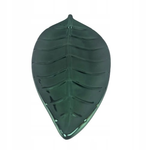 TALERZ OZDOBNY CERAMICZNY - LIŚĆ ZIELONY MAŁY