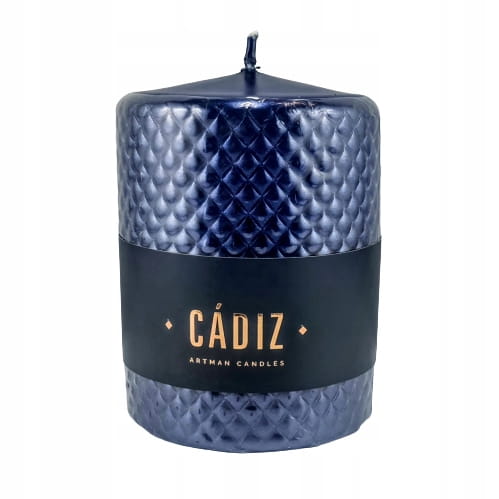 ŚWIECA CADIZ WALEC DUŻY FI9 granat H11CM