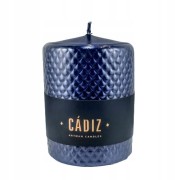 ŚWIECA CADIZ WALEC DUŻY FI9 granat H11CM