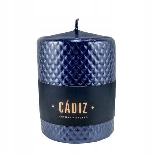 ŚWIECA CADIZ WALEC DUŻY FI9 granat H11CM