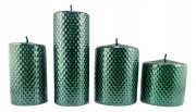 ŚWIECA OZDOBNA CADIZ WALEC  ZIELONY