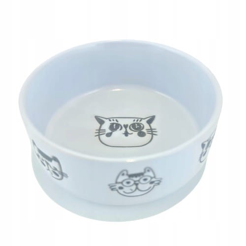 MISKA CERAMICZNA DLA Kota Biała Stylowa 0,3l