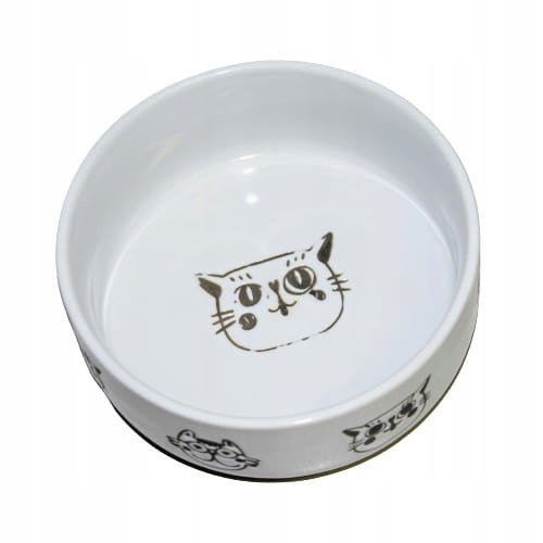 MISKA CERAMICZNA DLA Kota Biała Stylowa 0,3l